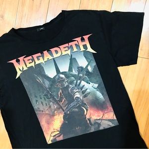 Megadeth rockband rock band tee T shirt top black medium large